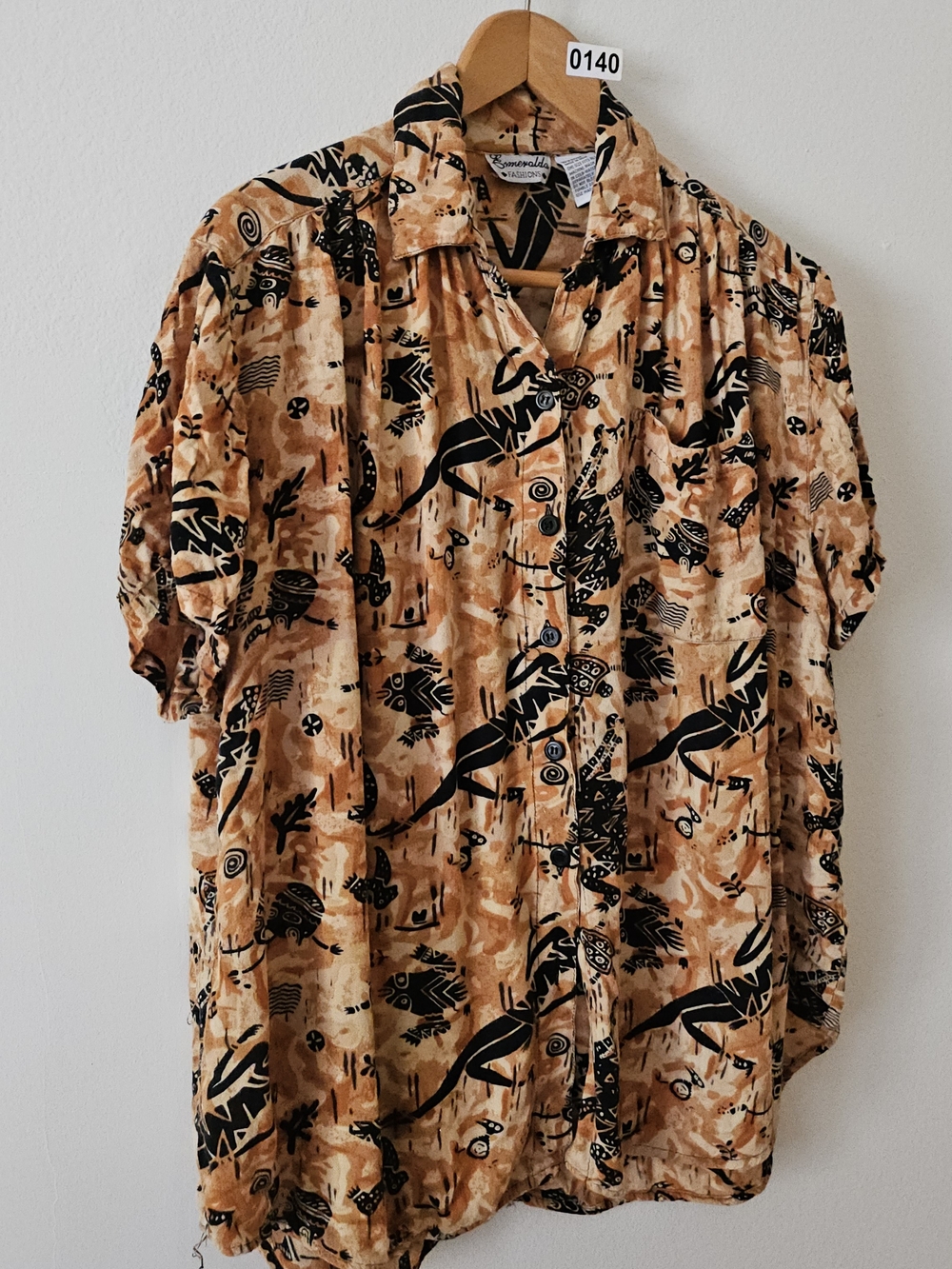Vintage 90s short sleeve button-up from Emerald Fashions